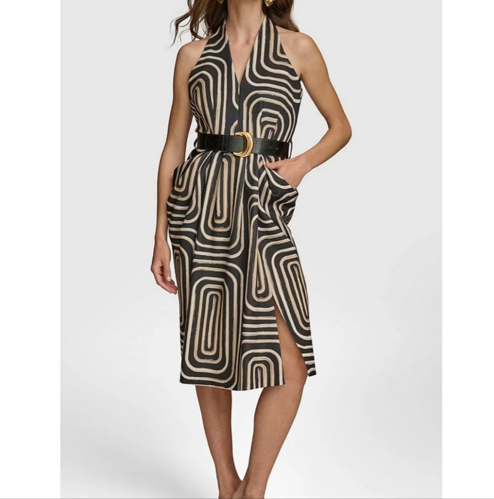 Donna Karan abstract dress